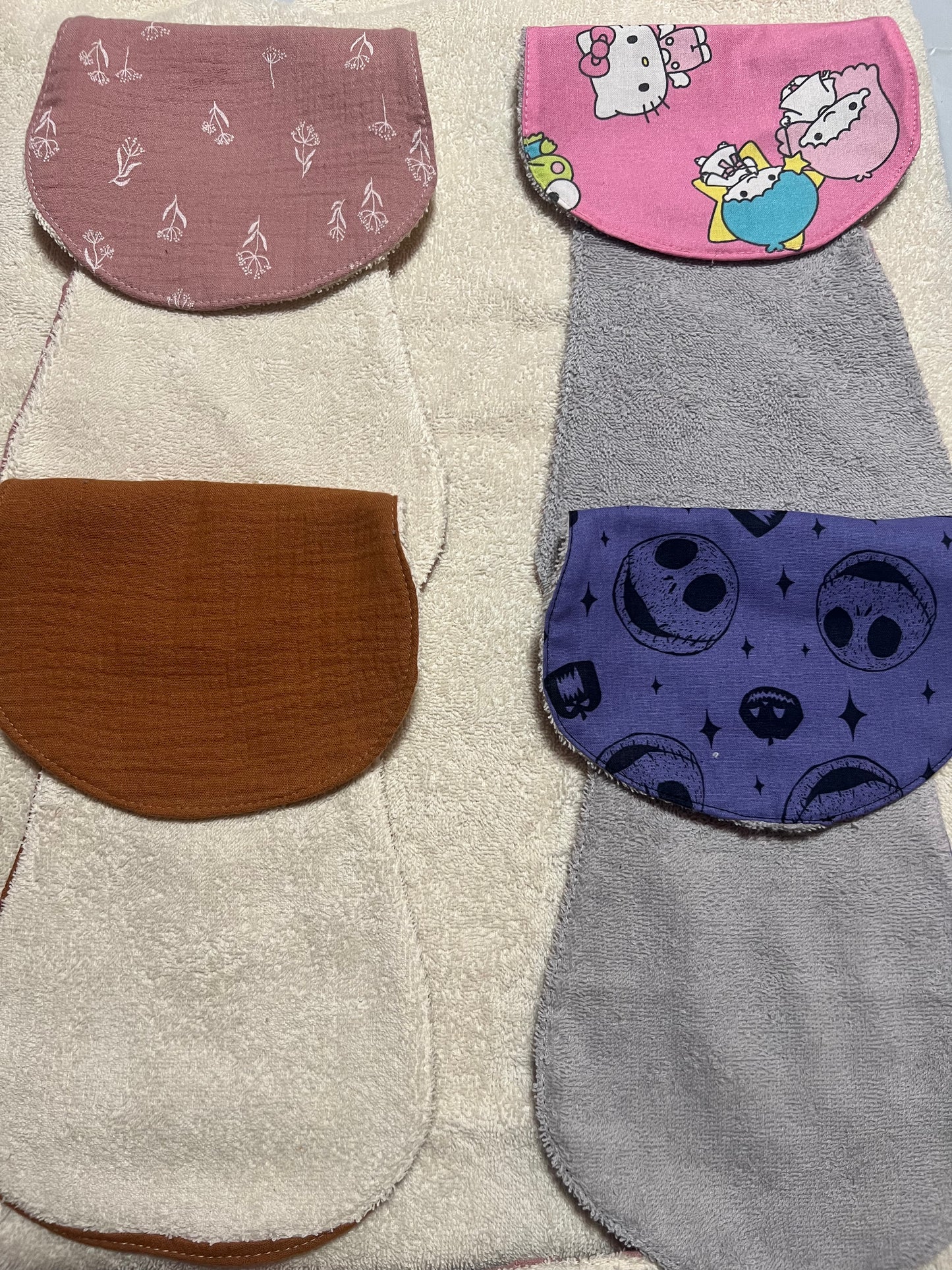 Gauze cloth bib burp cloth sets