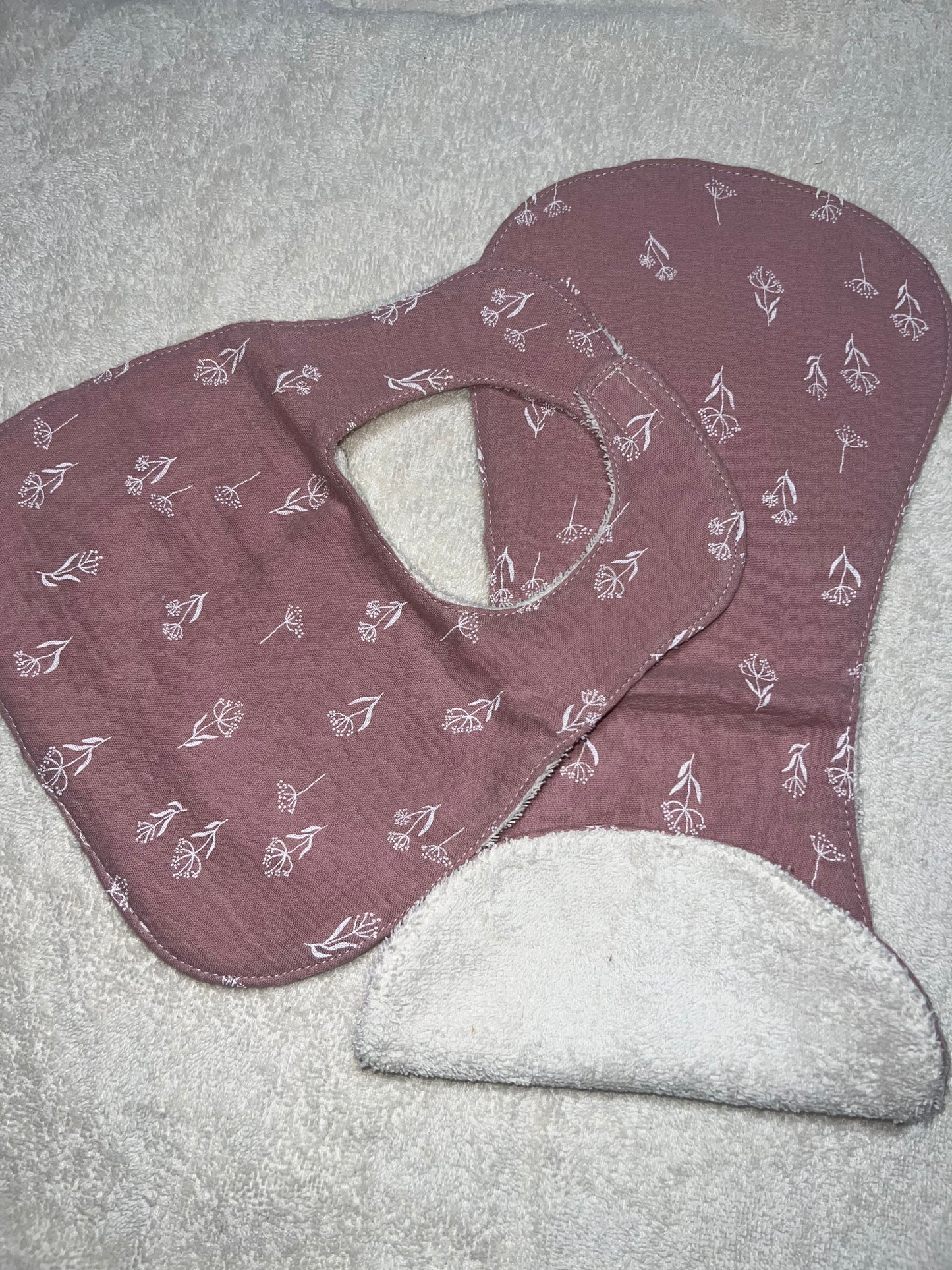 Gauze cloth bib burp cloth sets